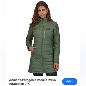 Women’s Patagonia Olive Green Puffer Jacket. Size Medium.
